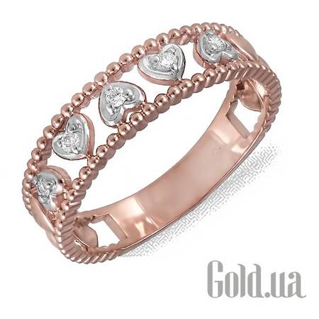 Кольцо Золотое кольцо с бриллиантами, 17.5