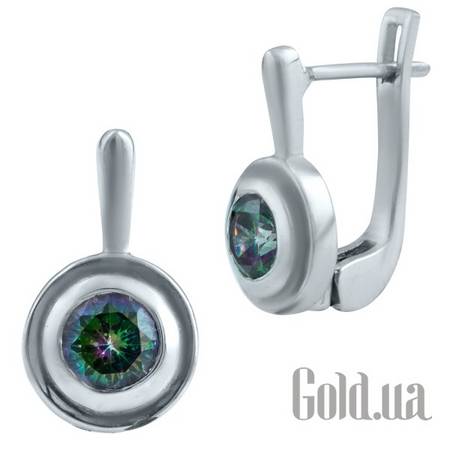 Серьги Серебряные серьги с топазами