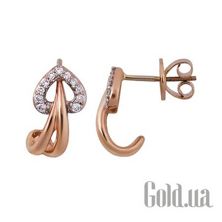 Серьги-гвоздики Золотые серьги с бриллиантами