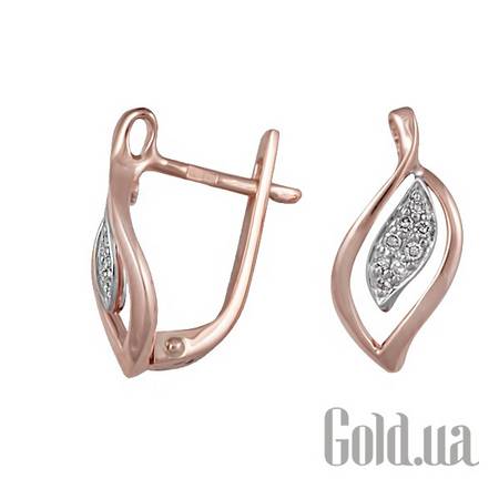 Серьги Золотые серьги с бриллиантами