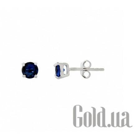 Серьги-гвоздики Серебряные серьги с куб. циркониями