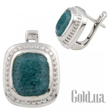 Серьги Серебряные серьги с амазонитами