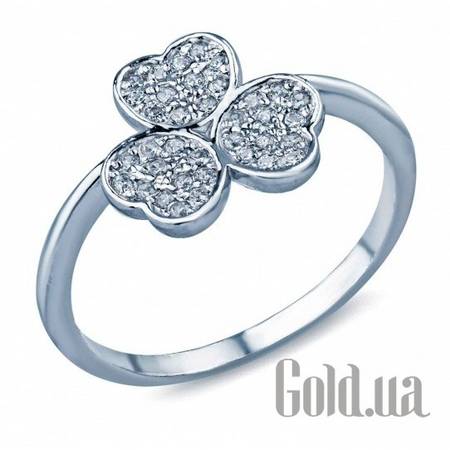 Женские кольца Женское серебряное кольцо с куб. циркониями, 16.5