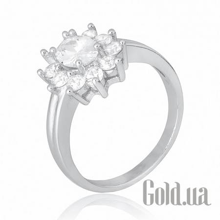 Кольцо Серебряное кольцо с куб. циркониями, 17