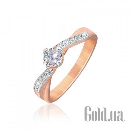 Кольцо Silvex925 Серебряное кольцо с куб. циркониями в позолоте, 17