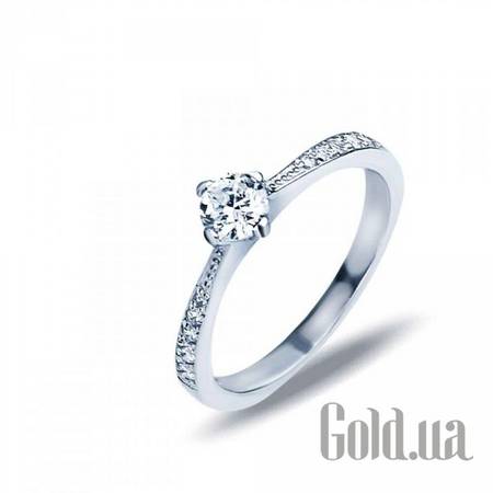 Кольцо Серебряное кольцо с куб. циркониями, 17