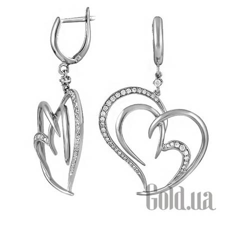 Серьги с подвесками Золотые серьги с бриллиантами