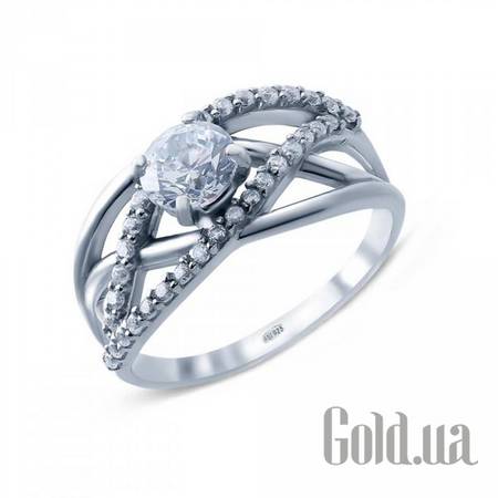 Кольцо Серебряное кольцо c куб. циркониями, 16.5