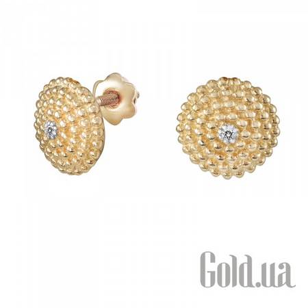 Серьги-гвоздики Золотые серьги с бриллиантами