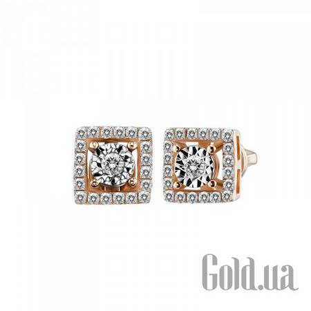 Серьги-гвоздики Золотые серьги с бриллиантами