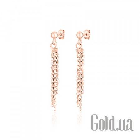 Серьги с подвесками Серебряные серьги в позолоте