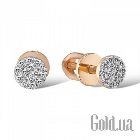 Серьги-гвоздики Золотые серьги с бриллиантами