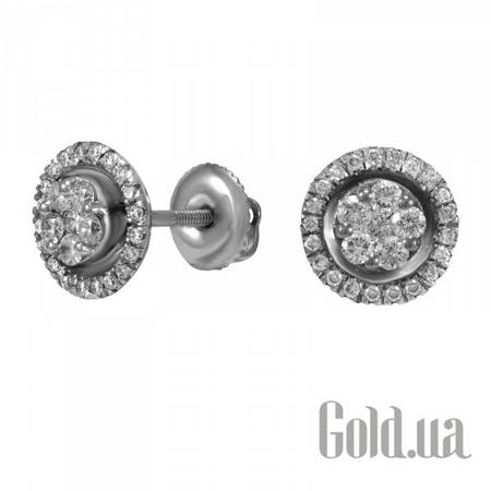 Серьги-гвоздики Золотые серьги с бриллиантами