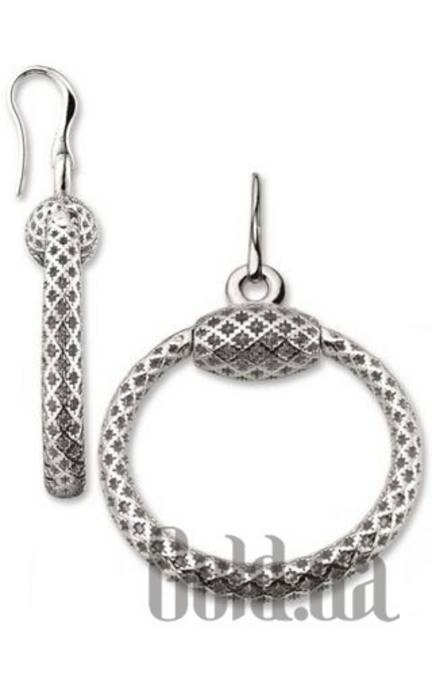 Серьги с подвесками Серебряные серьги с палладием и родиевой отделкой