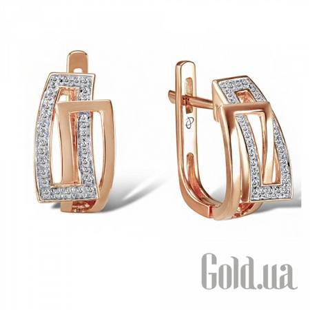 Серьги Золотые серьги с бриллиантами