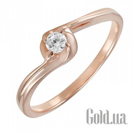 Кольцо Золотое кольцо с куб. цирконием, 17.5