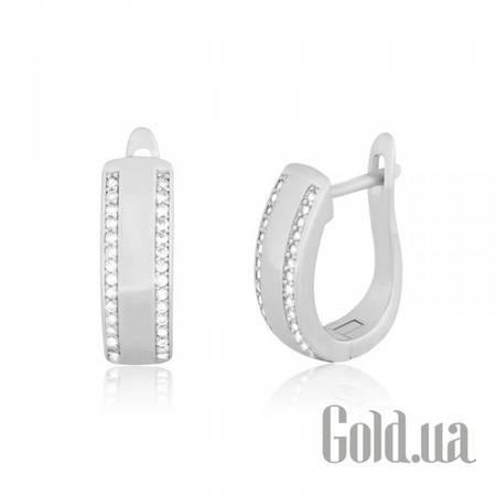 Серьги Серебряные серьги с куб. циркониями