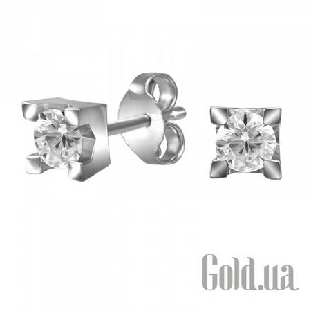 Серьги-гвоздики Золотые серьги с бриллиантами