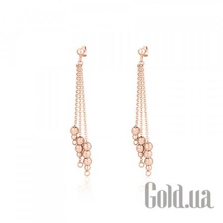 Серьги с подвесками Серебряные серьги в позолоте