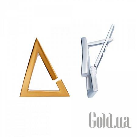 Серьги Серебряные серьги в позолоте