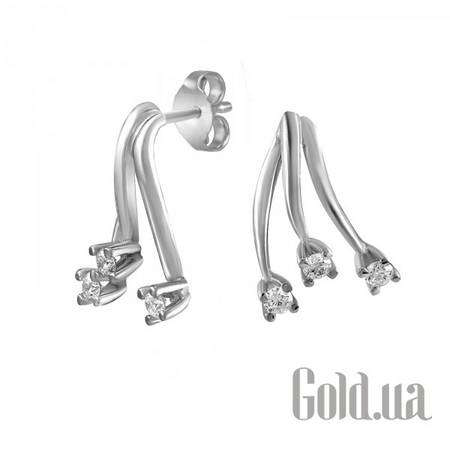 Серьги Золотые серьги с бриллиантами