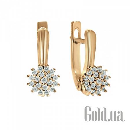 Серьги Золотые серьги с бриллиантами