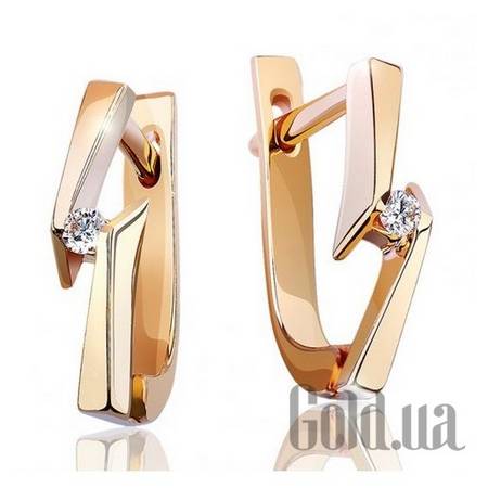 Серьги Золотые серьги с бриллиантами