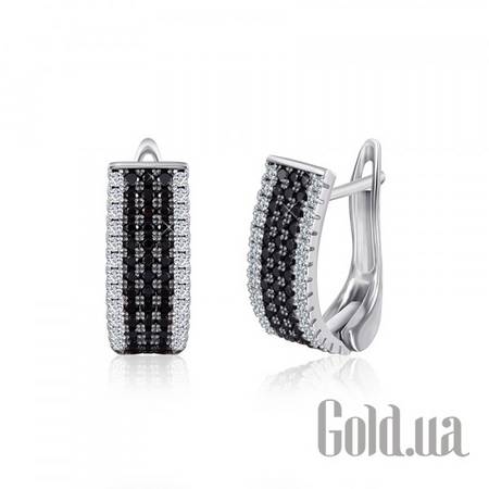 Серьги Серебряные серьги с куб. циркониями