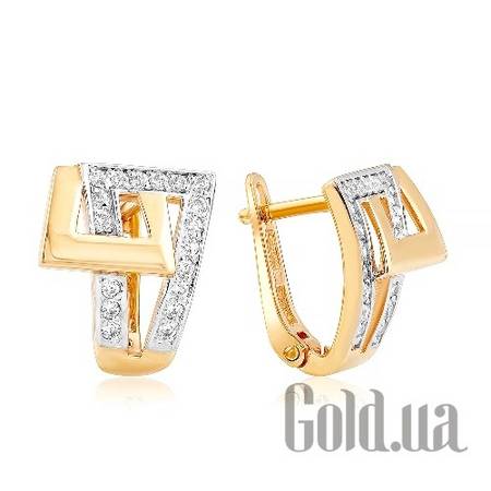 Серьги Золотые серьги с куб. циркониями