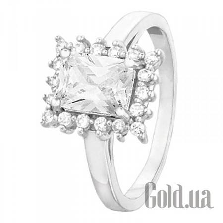 Кольцо Cеребряное кольцо с  куб. циркониями, 18.5