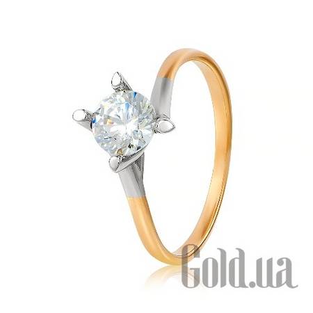 Кольцо Золотое кольцо с  камнем Swarovski, 17.5
