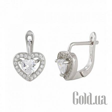 Серьги Серебряные серьги с куб. циркониями