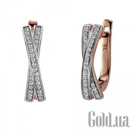 Серьги Золотые серьги с бриллиантами