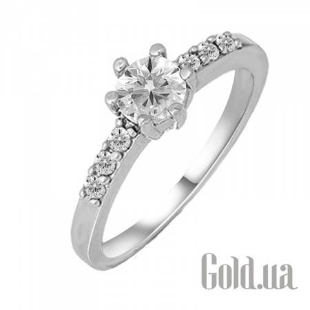 Кольцо Серебряное кольцо с куб. циркониями, 15