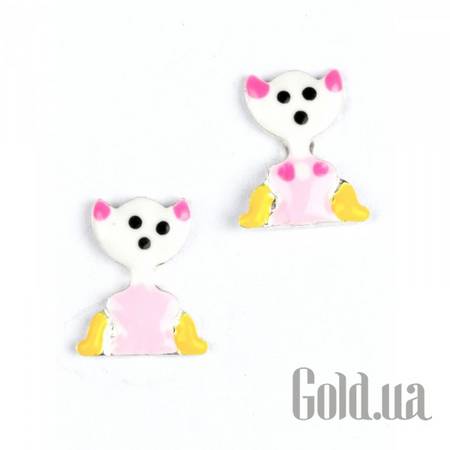 Детские серьги Серебряные серьги с эмалью