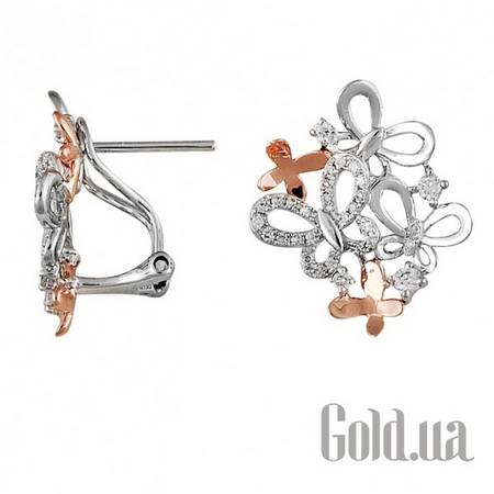 Серьги Золотые серьги с бриллиантами