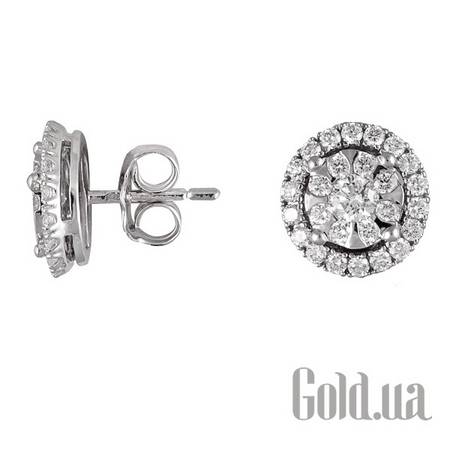 Серьги-гвоздики Золотые серьги с бриллиантами