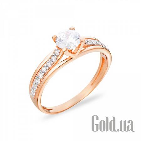Кольцо Золотое кольцо с куб. циркониями, 16
