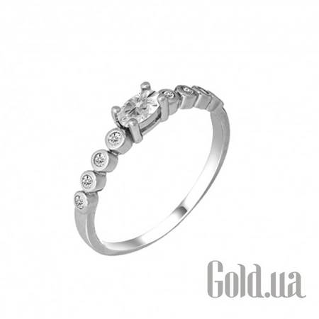 Кольцо Серебряное кольцо с куб. циркониями, 15.5