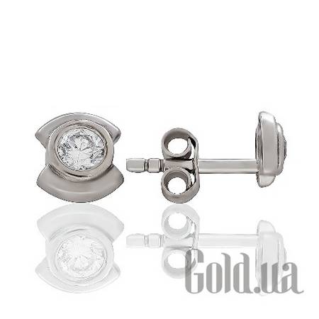 Серьги-гвоздики Золотые серьги с куб. циркониями