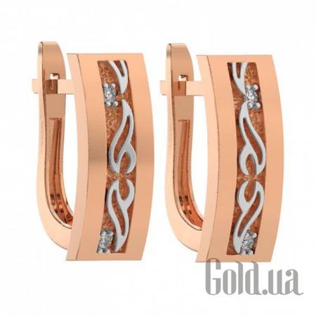 Серьги Золотые серьги с куб. циркониями
