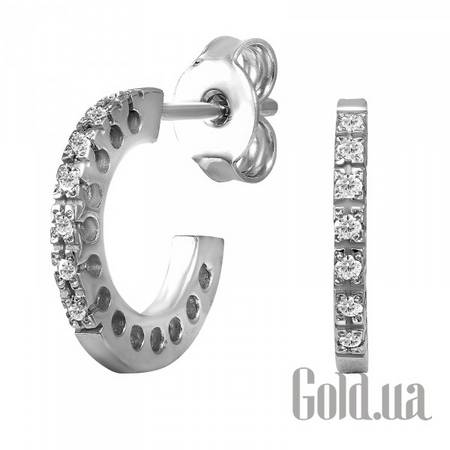 Серьги-кольца Золотые серьги с бриллиантами