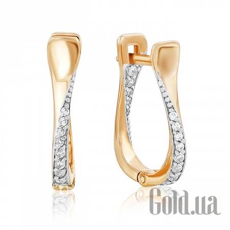 Серьги Золотые серьги с куб. циркониями