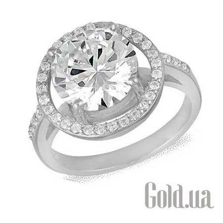 Кольцо Серебряное кольцо с куб. циркониями, 19.5