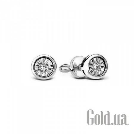 Серьги-гвоздики Золотые серьги с бриллиантами