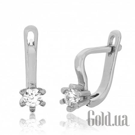 Серьги Серебряные серьги с  куб. циркониями