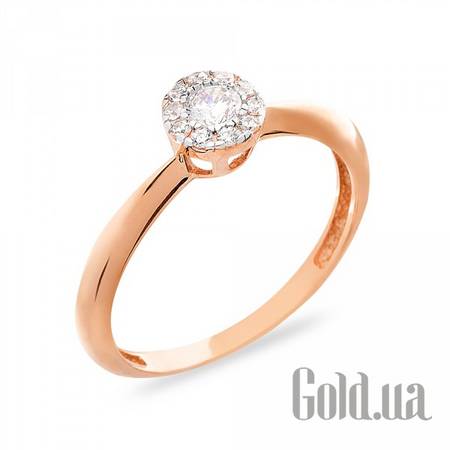 Кольцо Золотое кольцо с куб. циркониями, 16