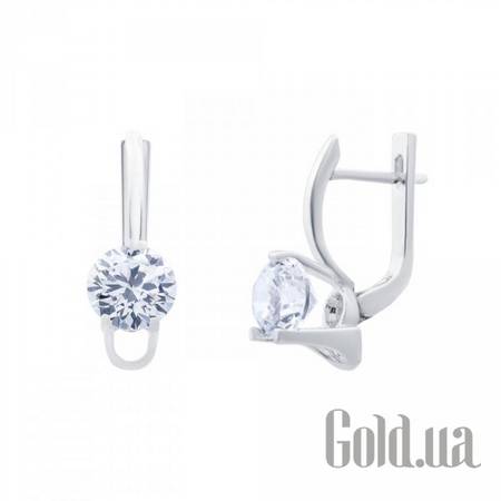 Серьги Серебряные серьги с куб. циркониями