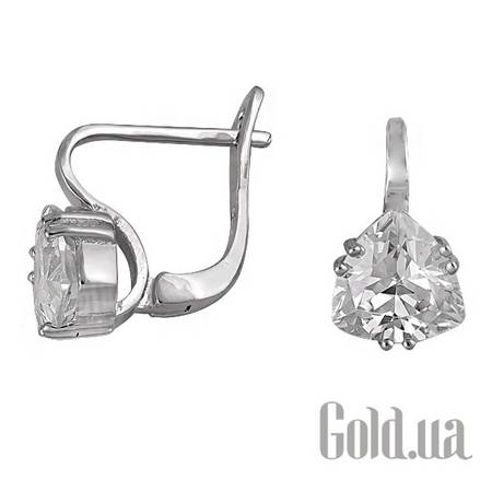 Серьги Серебряные серьги с фианитами