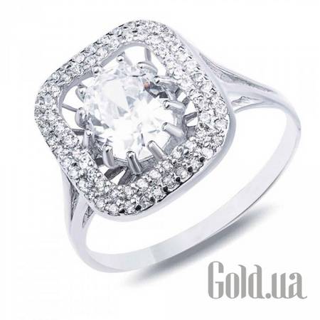 Кольцо Серебряное кольцо с куб. циркониями, 18.5